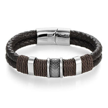 Load image into Gallery viewer, Black/Gold Magnetic Wristband