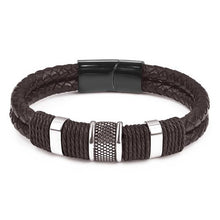 Load image into Gallery viewer, Black/Gold Magnetic Wristband
