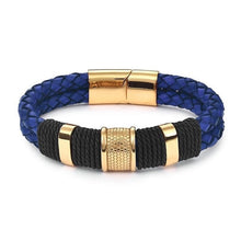 Load image into Gallery viewer, Black/Gold Magnetic Wristband