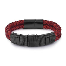 Load image into Gallery viewer, Black/Gold Magnetic Wristband
