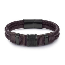 Load image into Gallery viewer, Black/Gold Magnetic Wristband