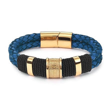 Load image into Gallery viewer, Black/Gold Magnetic Wristband